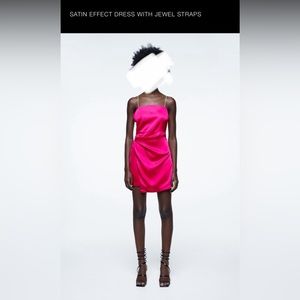 NEW ZARA SATIN EFFECT DRESS